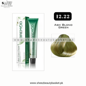 Image of Bremod Hair Color Swatch: Ash Blond Green 12.22